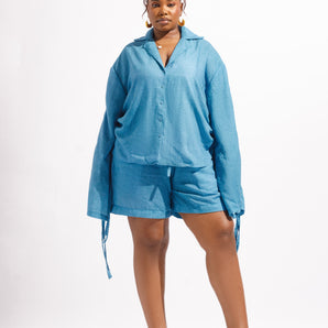 LINEN SHORTS SET