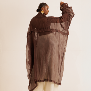 KAHE KAFTAN IN CHOCOLATE BROWN